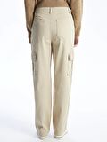 Standart Fit Gabardin Kadın Kargo Pantolon