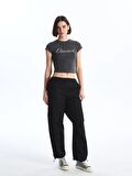 Beli Lastikli Jogger Kadın Kargo Pantolon
