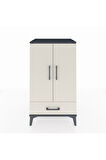 Hyperion Komodin 3 Raflı Tek Çekmeceli 2 Kapaklı 60x44x106 Antrasit-Aytaşı