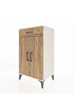 Hyperion Komodin 2 Raflı Tek Çekmeceli 2 Kapaklı 60x44x106 Aytaşı-Çam
