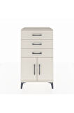 Hyperion Komodin Tek Raflı 3 Çekmeceli 2 Kapaklı 60x44x106 Aytaşı-Aytaşı