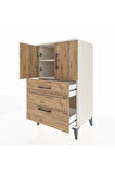 Hyperion Komodin 2 Raflı 2 Çekmeceli 2 Kapaklı 60x44x106 Aytaşı-Çam