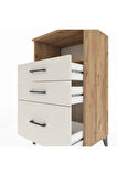Hyperion Komodin Tek Raflı 3 Çekmeceli 60x44x106 Çam-Aytaşı