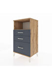 Hyperion Komodin Tek Raflı 3 Çekmeceli 60x44x106 Çam-Antrasit