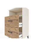 Hyperion Komodin Tek Raflı 2 Çekmeceli 60x44x106 Aytaşı-Çam