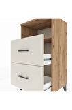 Hyperion Komodin Tek Raflı 2 Çekmeceli 60x44x106 Çam-Aytaşı