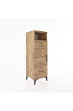 Hyperion Dolap 2 Raflı 2 Çekmeceli Tek Kapaklı 44x44x134 Çam-Çam
