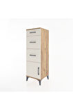 Hyperion Dolap 3 Çekmeceli Tek Kapaklı 44x44x134 Çam-Aytaşı