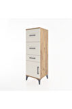 Hyperion Dolap 3 Çekmeceli Tek Kapaklı 44x44x134 Çam-Aytaşı