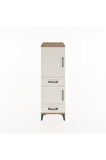 Hyperion Dolap 3 Raflı 2 Çekmeceli 2 Kapaklı 44x44x134 Çam-Aytaşı