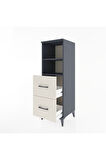 Hyperion Dolap 2 Raflı 2 Çekmeceli 44x44x134 Antrasit-Aytaşı