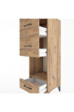 Hyperion Dolap Tek Raflı 3 Çekmeceli 44x44x134 Çam-Çam