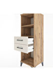 Hyperion Dolap 2 Raflı 2 Çekmeceli 44x44x134 Çam-Aytaşı