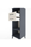 Hyperion Dolap 2 Raflı 2 Çekmeceli 44x44x134 Antrasit-Aytaşı