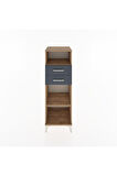 Hyperion Dolap 2 Raflı 2 Çekmeceli 44x44x134 Çam-Antrasit