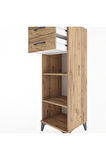 Hyperion Dolap 2 Raflı 2 Çekmeceli 44x44x134 Çam-Çam
