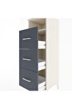 Hyperion Dolap Tek Raflı 3 Çekmeceli 44x44x134 Aytaşı-Antrasit