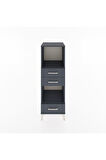 Hyperion Dolap 2 Raflı 3 Çekmeceli 44x44x134 Antrasit-Antrasit