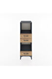 Hyperion Dolap 2 Raflı 3 Çekmeceli 44x44x134 Antrasit-Çam