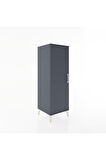 Hyperion Dolap Tek Raflı Tek Kapaklı Tek Askılı 44x44x134 Antrasit-Antrasit