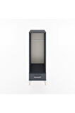 Hyperion Dolap Tek Raflı Tek Çekmeceli Tek Askılı 44x44x134 Antrasit-Antrasit