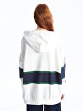 Mickey Mouse ve Arkadaşları Baskılı Uzun Kollu Oversize Kadın Hoodie