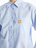 Çizgili Oversize Kadın Gömlek Tunik