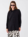 Düz Uzun Kollu Oversize Kadın Gömlek Tunik