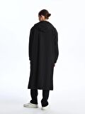Kapüşonlu Düz Oversize Kadın Mont