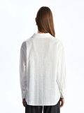 Düz Uzun Kollu Oversize Kadın Gömlek