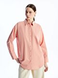 Düz Uzun Kollu Poplin Kadın Gömlek Tunik
