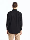 Nakışlı Uzun Kollu Oversize Kadın Gömlek Tunik