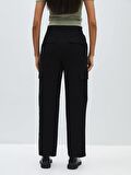 Standart Fit Gabardin Kadın Kargo Pantolon