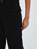 Standart Fit Gabardin Kadın Kargo Pantolon