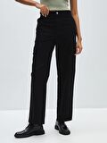 Standart Fit Gabardin Kadın Kargo Pantolon