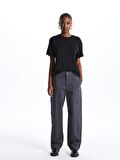 Standart Fit Gabardin Kadın Kargo Pantolon