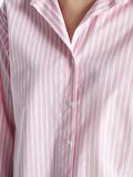 Çizgili Uzun Kollu Oversize Poplin Kadın Gömlek