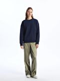 Bisiklet Yaka Oversize Kadın Sweatshirt