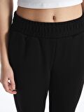 Kadın Beli Lastikli Düz Jogger Eşofman Altı