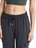 Kadın Beli Lastikli Düz Jogger Eşofman Altı