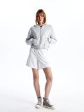 Kapüşonlu Oversize Kadın Fermuarlı Sweatshirt