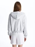 Kapüşonlu Oversize Kadın Fermuarlı Sweatshirt