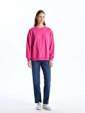 Bisiklet Yaka Oversize Kadın Sweatshirt