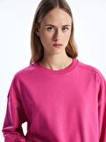 Bisiklet Yaka Oversize Kadın Sweatshirt