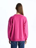Bisiklet Yaka Oversize Kadın Sweatshirt