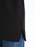 Bisiklet Yaka Düz Uzun Kollu Kadın Sweatshirt Tunik