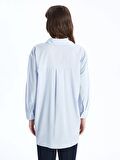 Düz Uzun Kollu Oversize Kadın Gömlek Tunik