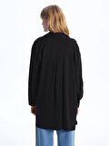 Düz Uzun Kollu Oversize Kadın Gömlek Tunik