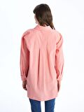 Düz Uzun Kollu Oversize Kadın Gömlek Tunik