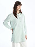 Düz Uzun Kollu Oversize Kadın Gömlek Tunik